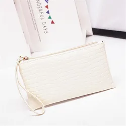 Elegant Women's PU Leather Wallet - Fashionable Wristlet Handbag & Long Clutch with Zipper Coin Purse and Card Holder (Beige)