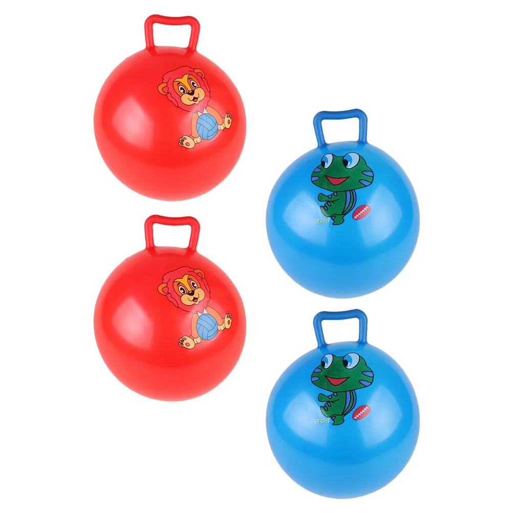 

4 Pcs Funnel Handle Racket Child Toys Children Bouncy Ball Pvc Inflatable Balls