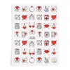 2pcs Valentine's Red Lips Nail Art Stickers Black White Lips Love Gift Nail Gel UV Stickers Cartoon 3D DIY Nail Art Decorations 5