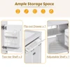 60" Modern White Bathroom Vanity Set With Double Vanities (Separate), Double Ceramic Sinks, Adjustable Shelf, Soft Close Doors A 6