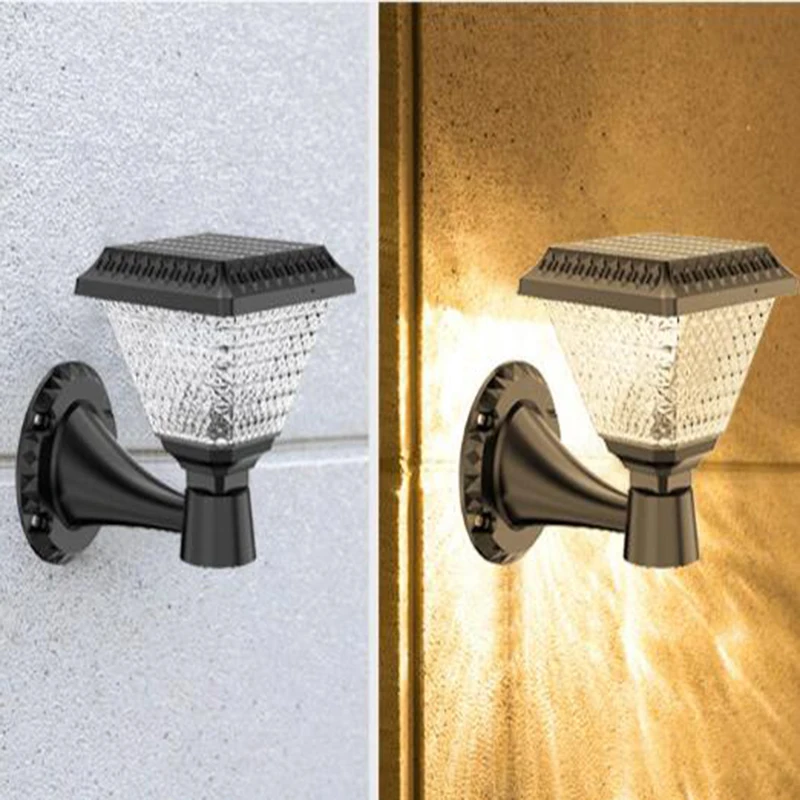 Solar Pillar Led Lamp Modern Outdoor Waterproof Villa Countyard Gate Wall Lamp Garden Street Landscape Decoration Lawn Light site gate