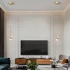 Modern Villa Chandelier Household Hanging Light Duplex Golden Loft Chandelier Minimalist Creative Crystal Staircase Pendent Lamp 3