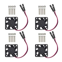 4PCS Brushless CPU Cooling Fan Heatsink Cooler Radiator 3.3V 5V for Raspberry Pi4 Pi3 B+, Pi 3, Pi 2, Pi 1 B+ 1