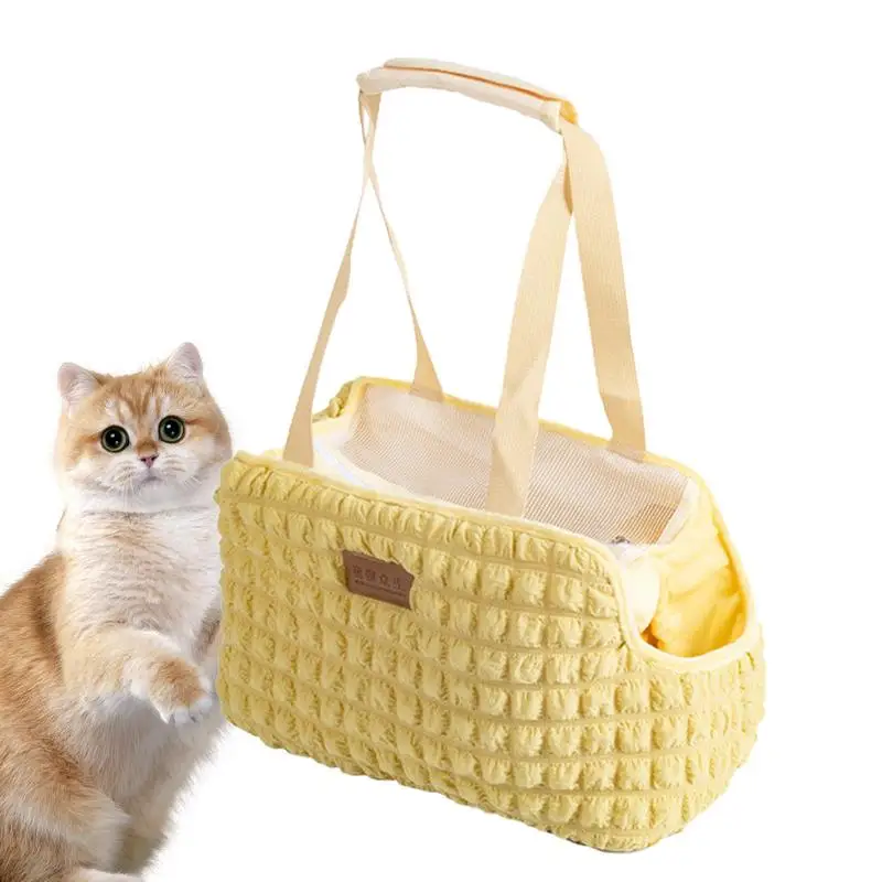 

Cat Carrier Bag Soft Pet Portable Puppy Carrier Large Capacity Travel Cat Shoulder Box Pet Supplies For Cats Small Dogs