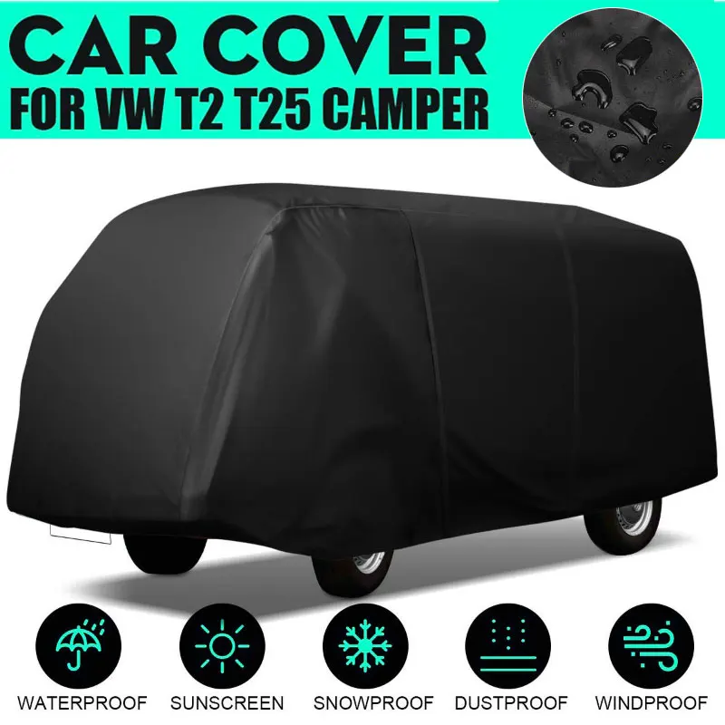 Copertura Completa Del Corpo Parasole Per Esterni Protezione Antipolvere Impermeabile Camper Nero Per Volkswagen Per Vw T2 T25 Camper Van Camper