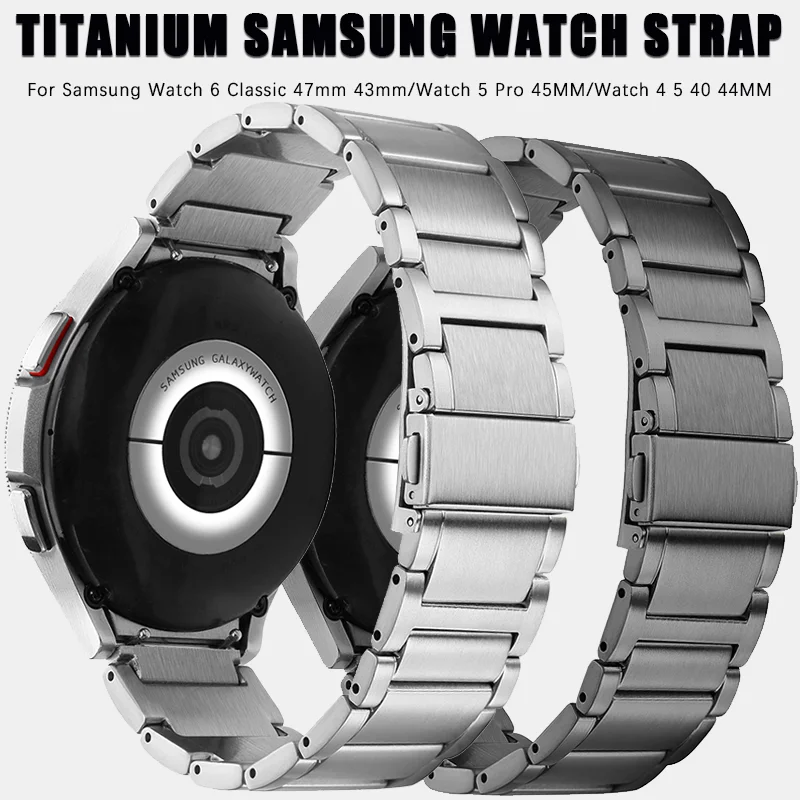 

No Gaps Stainless Steel Strap For Samsung Galaxy Watch 6 Classic 43mm 47mm 6/5/4 40mm 44mm 5Pro 45mm Metal Correa Bracelet Band