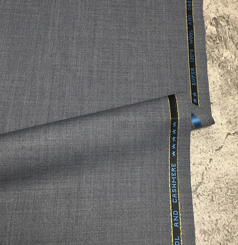 1/1.5/3.5m 50% Wool Suit Fabric Worsted Polyester Business Wear Thin-Style Gray Hip Skirt Fabric Gray Tailor