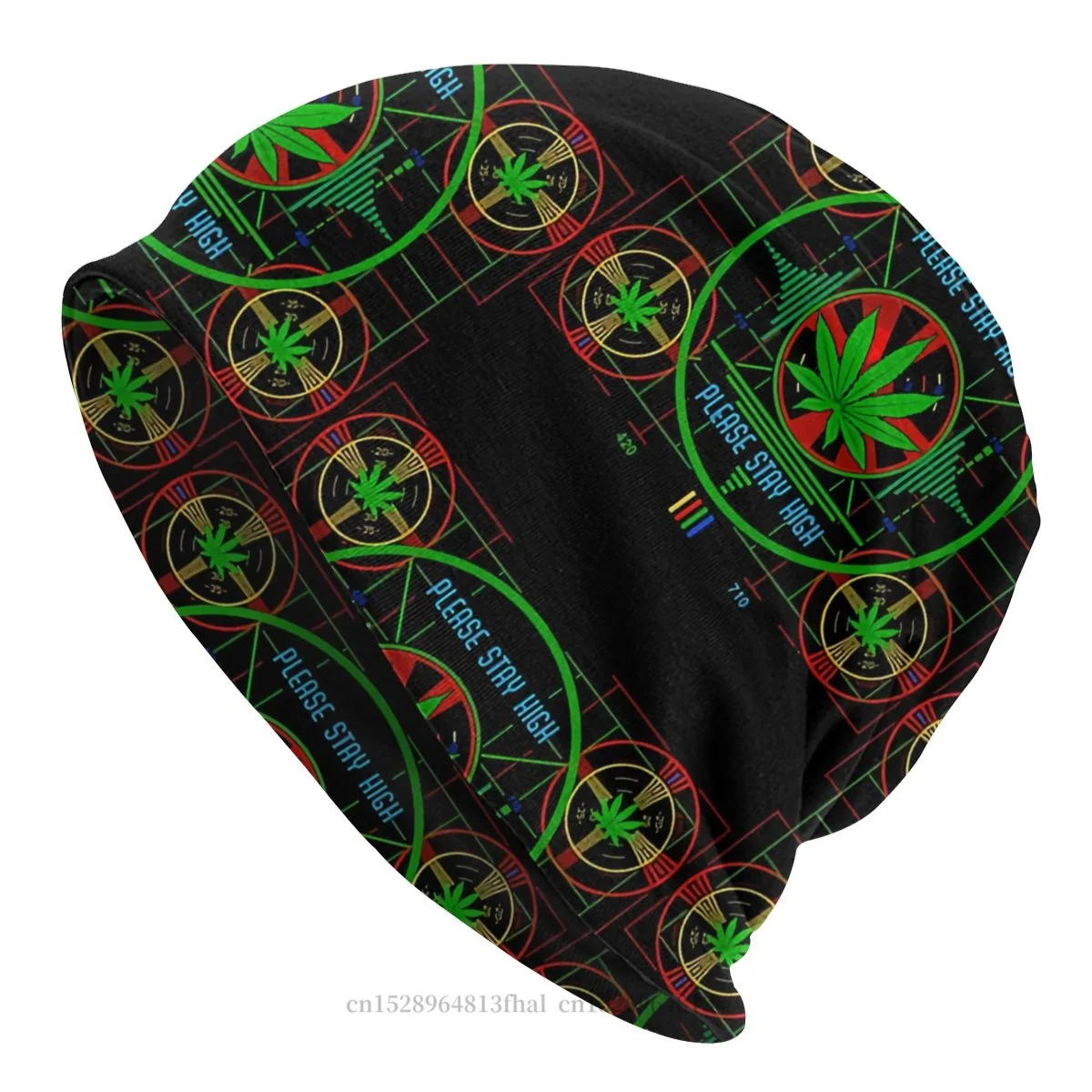 

Hat Leaf Test Pattern Outdoor Caps For Men Women Skullies Beanies Ski Caps Soft Bonnet Hats