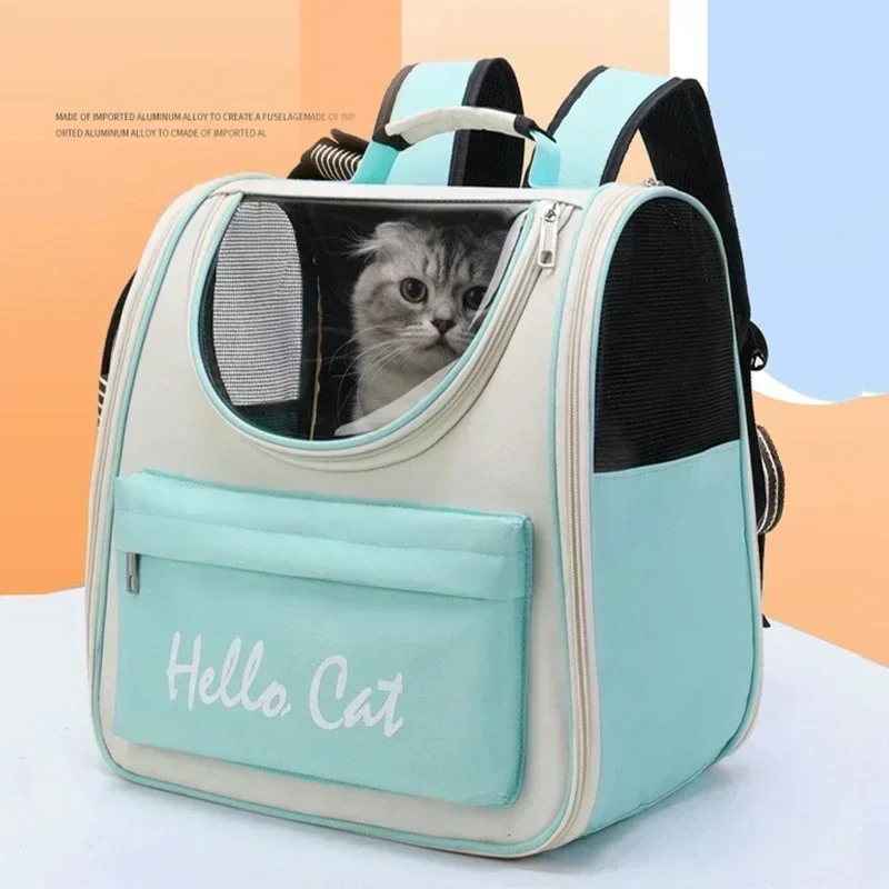 Pet Carrier Backpack Pet Bag Pet Carrier Bag Pet Cat Carrier Bag Breathable Portable Cat Backpack Outdoor Travel Transparent Bag For Cats Small Dogs Carrying Pet Supplies