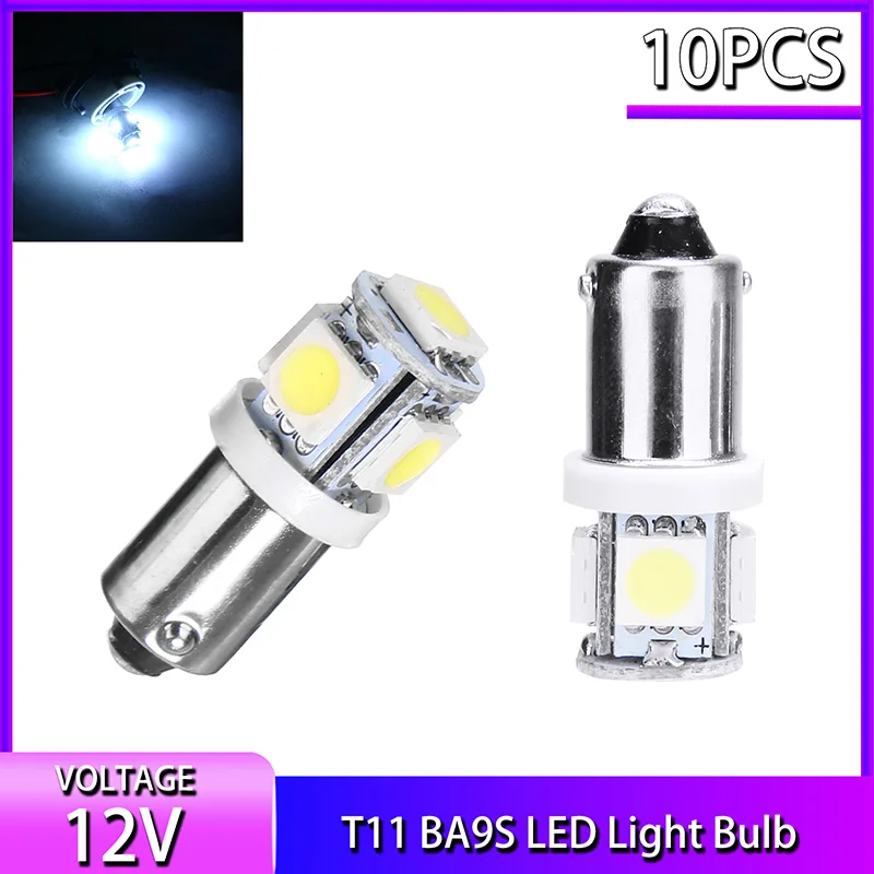 Lampadine LED BA9S 5SMD 5050 Per Auto - Kit 10 Pezzi Bianco T11 T4W - Foto 7