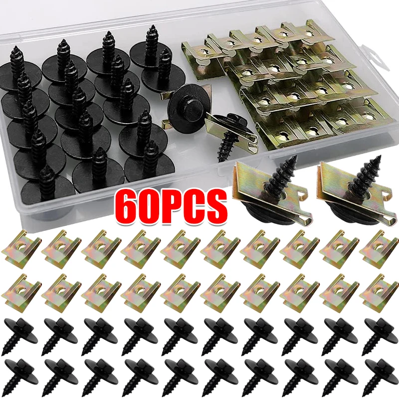 

Mixed Car Motorcycles Metal Screw Tapping Fastener Clip U-Type Clip with Screw Anti-rust Protection Clip Screw Buckle Iron Sheet