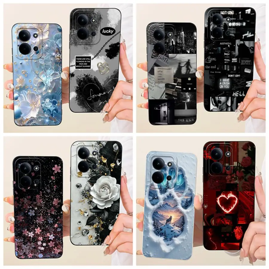 حافظة لهاتف Xiaomi Redmi Note 15 Pro بنمط الزوجين من السيليكون غطاء خلفي ناعم لهاتف Redmi Note 15 15 Pro Plus Fundas