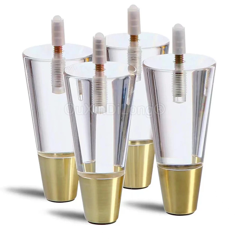 

4 шт., конусные Прозрачные ножки для мебели GF1325