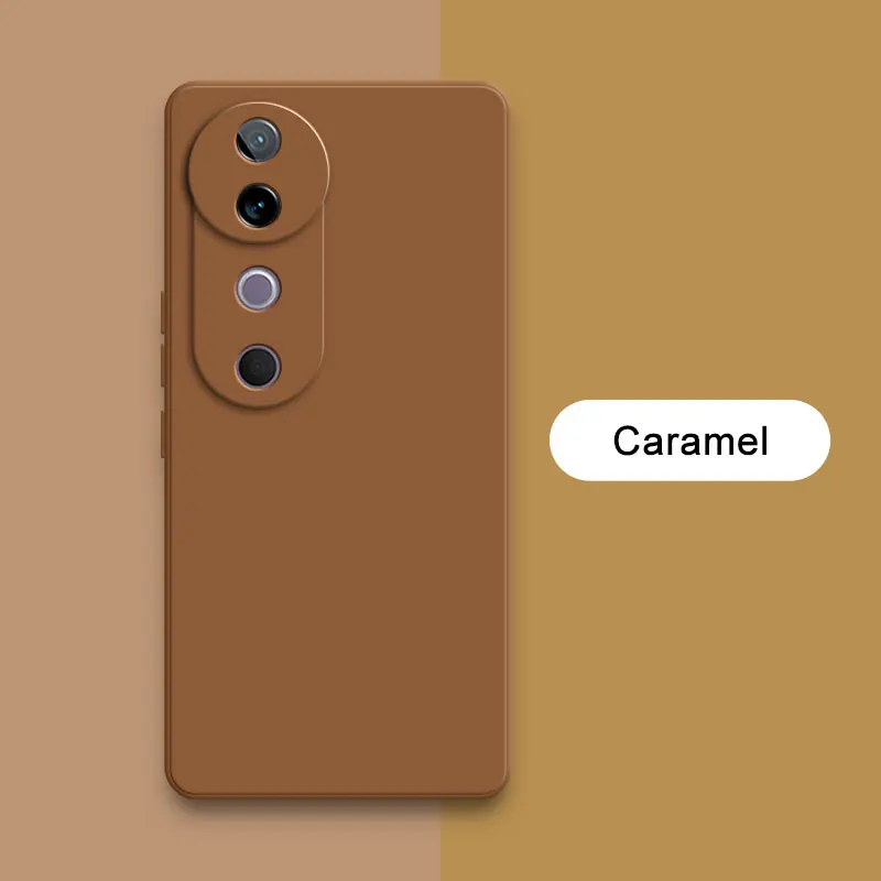 Classic Lens Protector Liquid Silicone Soft Phone Case - Stylish Square Design