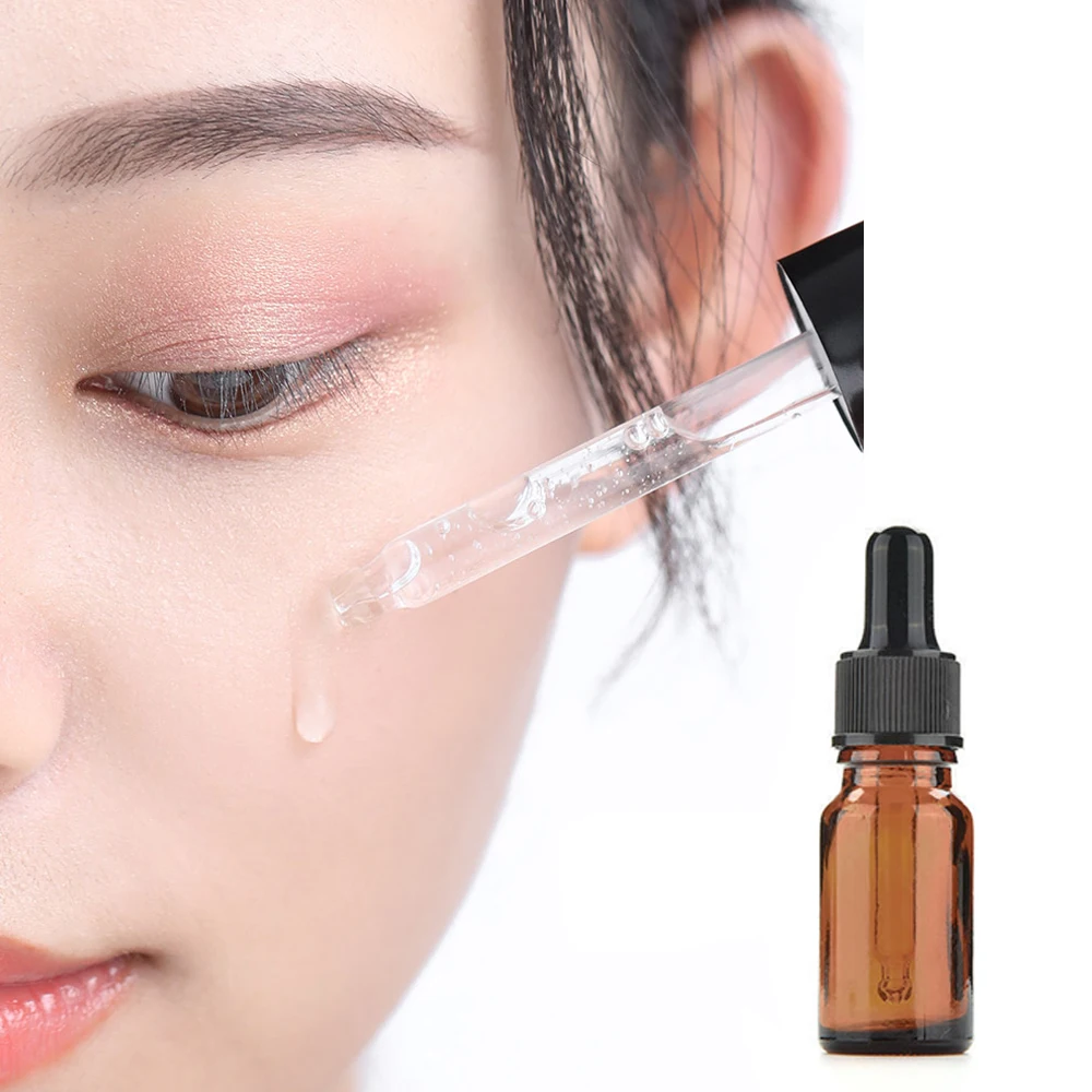 10pcs 10ml~100ml Amber Glass Drop Bottle Bulk Liquid Reagent Pipette Bottle with Eye Dropper Container for Essential oil Aromath