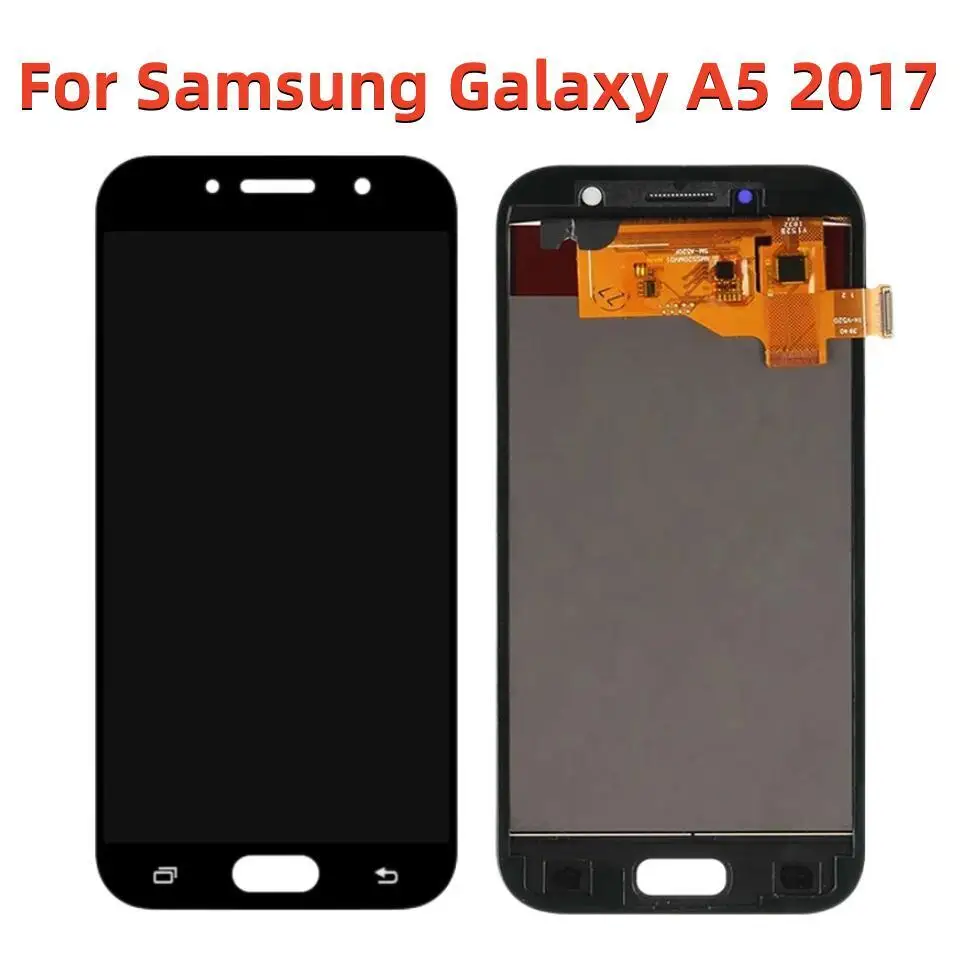Lcd Tft Per Samsung Galaxy A5 2017 Lcd Con Cornice Touch Screen Assembly 5.2 "Per Sm-A520F A520F Display Touch Panel Assembly