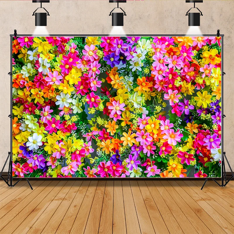 

Vinyl Blooming Flowers Photography Backdrops Spring Valentine Day Room Decors Photo Studio Background HD-01