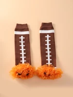 Baseball Basketball Football Soccer Socks Boys Girls Sports Themed Baby Brown Leg Warmer With Chiffon 3