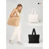 Hot Women Foxy Sherpa Tote Letter Plush Handbag Winter Fluffy Clutch Strap Large Capacity Storage Shoulder Bag Sports travel bag 1