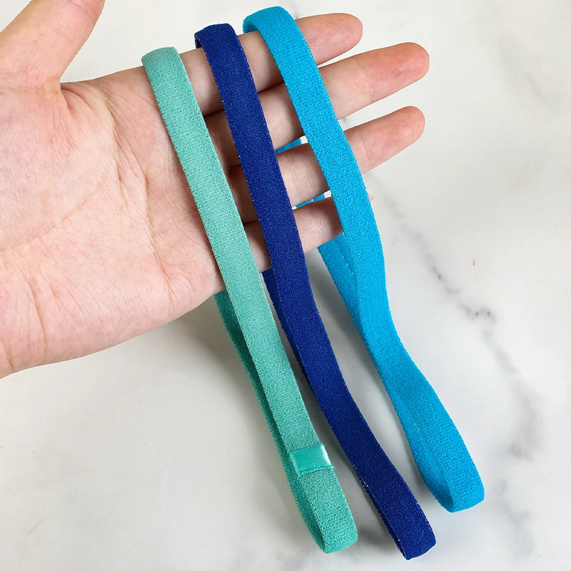 Sports Headbands Candy Color Women Men Yoga Hair Bands Sports Headband Non-slip Running Elastic Rubber Sweatband Hair Accessories
