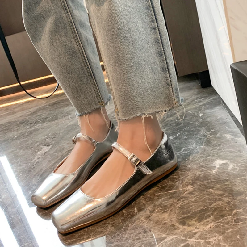 Женские балетки из мягкой натуральной кожи, размеры 34-42 | AliExpress