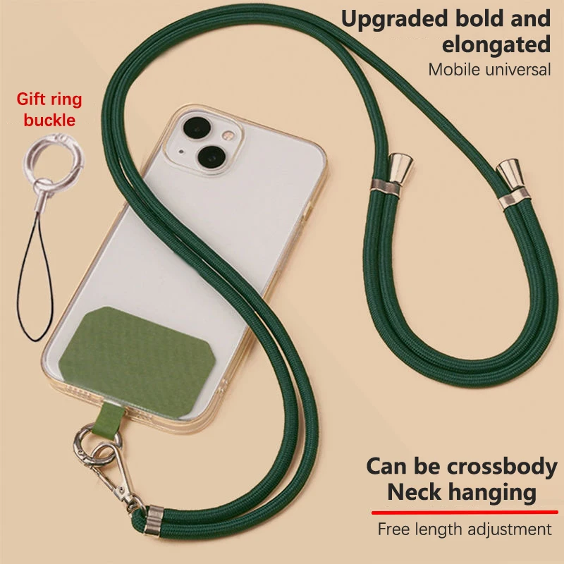 Versatile Crossbody Phone Strap with Clip - Adjustable Anti-Lost Necklace Lanyard