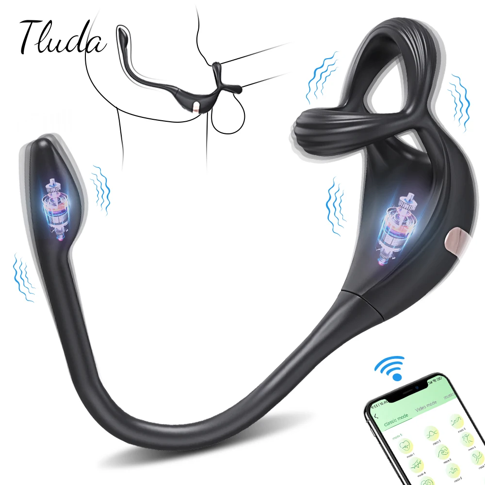 APP-Steuerung, vibrierender Buttplug, Penisring für Männer, Prostata-Massagegerät, Anfänger, Analvibrator, Analplug für schwule Sexspielzeug für Männer 1