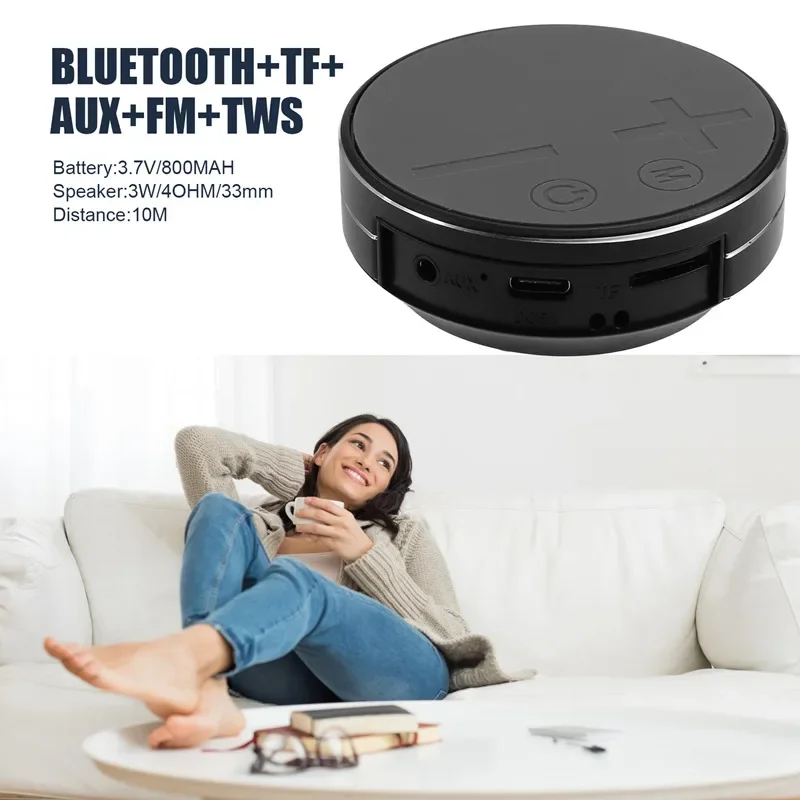 Portable bone conduction speaker with metal cabinet.