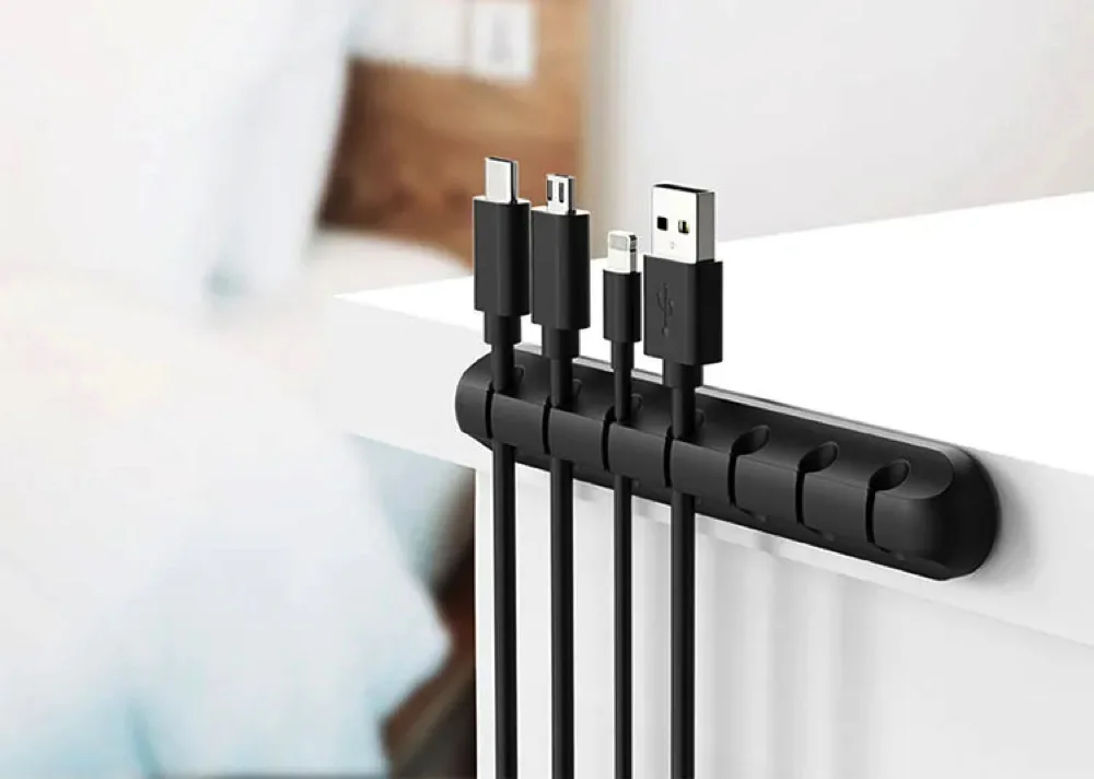 새로운 케이블 정리기, 실리콘 클립, 마우스, 키보드, 이어폰 보호 및 관리용 와이어 홀더, 유연한 USB 케이블 와인더