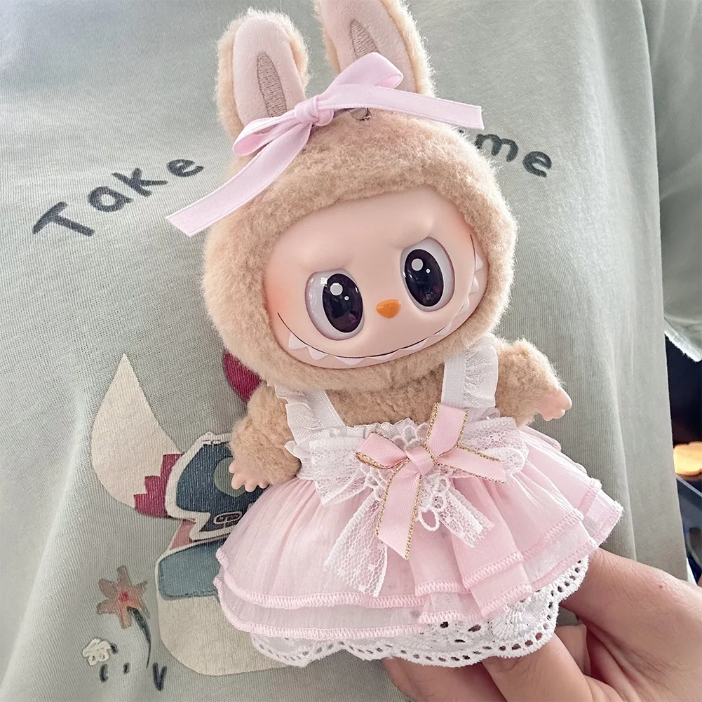 Ropa Para Muñecas Labubu De 17 Cm – Set Con Camiseta, Peto, Gorro Y Accesorios Como Cámara Y Mochila, Regalo De Moda Para Niños