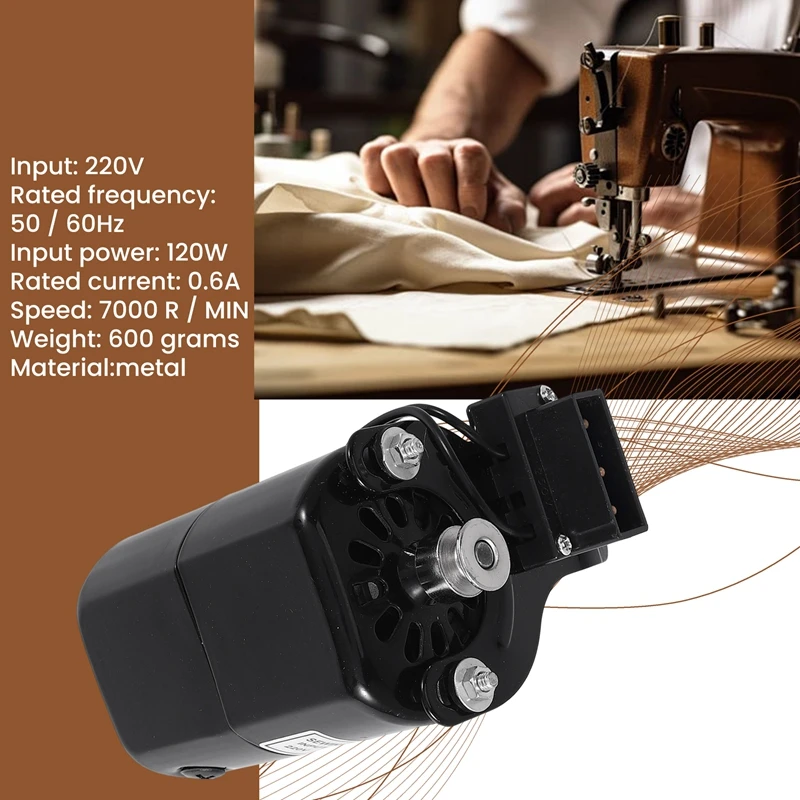 AB33-220V 120W Sewing Machine Motor 7000 RPM K-Bracket 0.6 AMP Home Sewing Machine Parts AC Motor