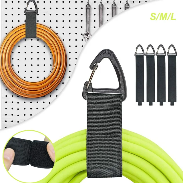 Heavy Cable Cord Storage with Triangle Buckle Wire Manager Power Cord Management Nylon Belt Keychain Straps for Cable Hoses
