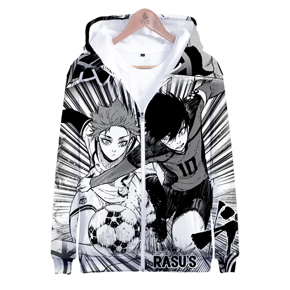 

New Hoodie Blue Lock Anime Hoodie 3D Zipper Sweatshirt Women Men Long Sleeve Harajuku Streetwear Japanese Comic Fashion Clothes