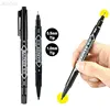 4/8Pcs Waterproof Oil Ink Permanent Art Marker Fineliner Pen 0.5mm 1.0mm Dual Tip For Comics Painting Drawing Writing Stationery 3