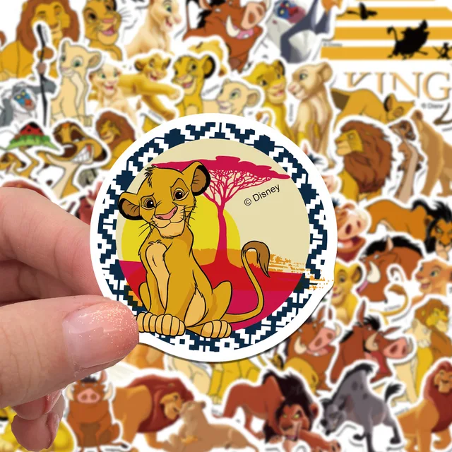 50PCS Disney The Lion King Stickers Waterproof DIY Graffiti Phone Laptop Luggage Guitar Notebook Cartoon Stickers Kids Toy 3