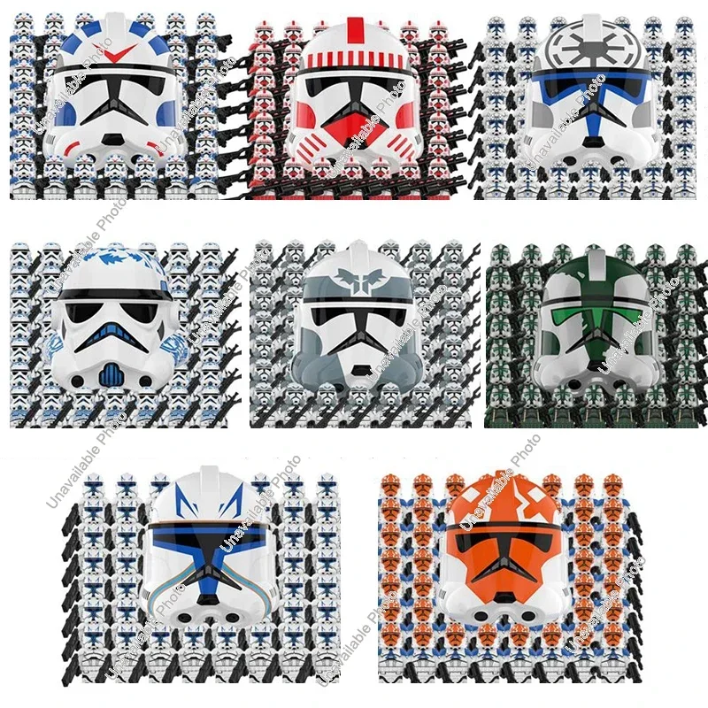 

Hot Toys 100Pcs Space Movie Figure Cloneforce 99 Wrecker Captain Wrecker Crosshair Hunter Action Figure Building Block Kid Toy