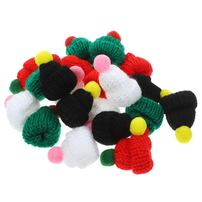 20pcs Christmas Bottle Covers Mini Santa Costume Costume Red Top Santa Mini Christmas