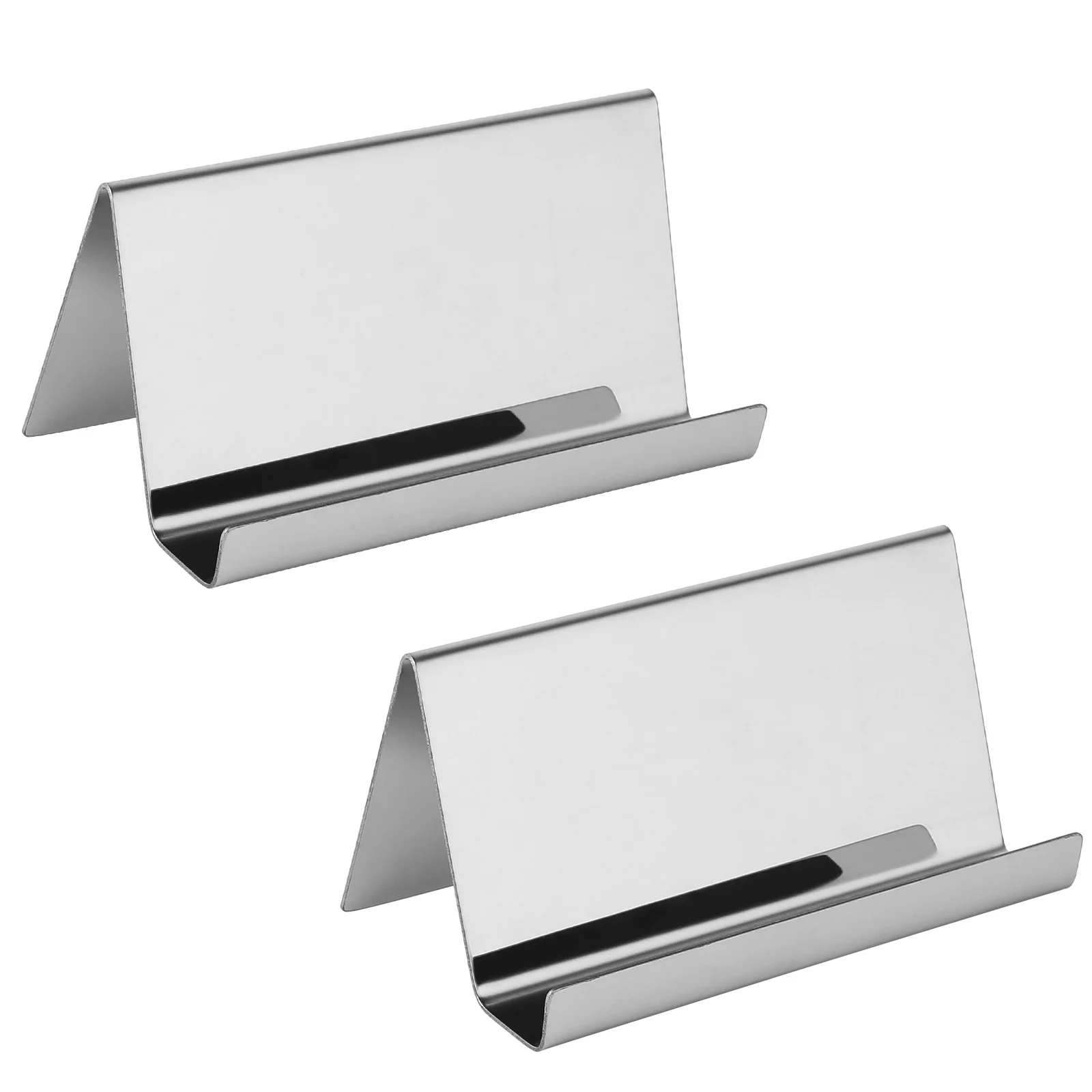 

2 Pcs Holder Name Card Exhibition Business Cards Stand for Women Desk Holders Table Show Rack Organizer