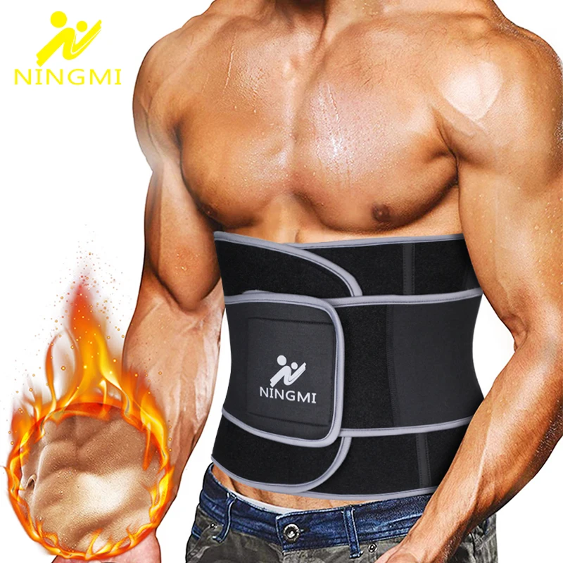 NINGMI Men Waist Trainer Slim Body Shaper Modeling Belt Sports Top Waist  Cinchers Neoprene Sauna Strap Corset Slimming Shapewear