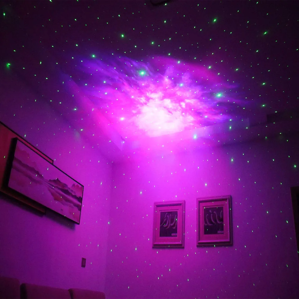 Luz LED de cielo estrellado multifunción, proyección de luz nocturna,  mesita de noche, lámpara de ambiente para dormitorio, lámpara de proyector  de luz de noche giratoria - AliExpress