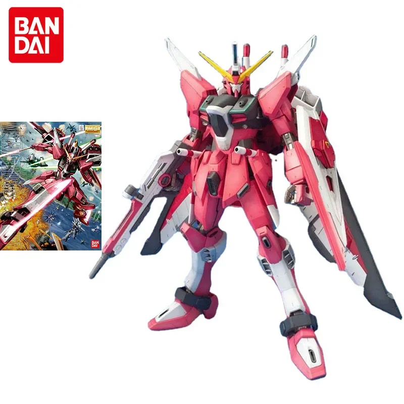 Bandai Original Gundam Model Kit Anime Figure Mg 1/100 Zgmf-X19A Infinite Justice Gundam Action Figures Giocattoli Regali Per Bambini