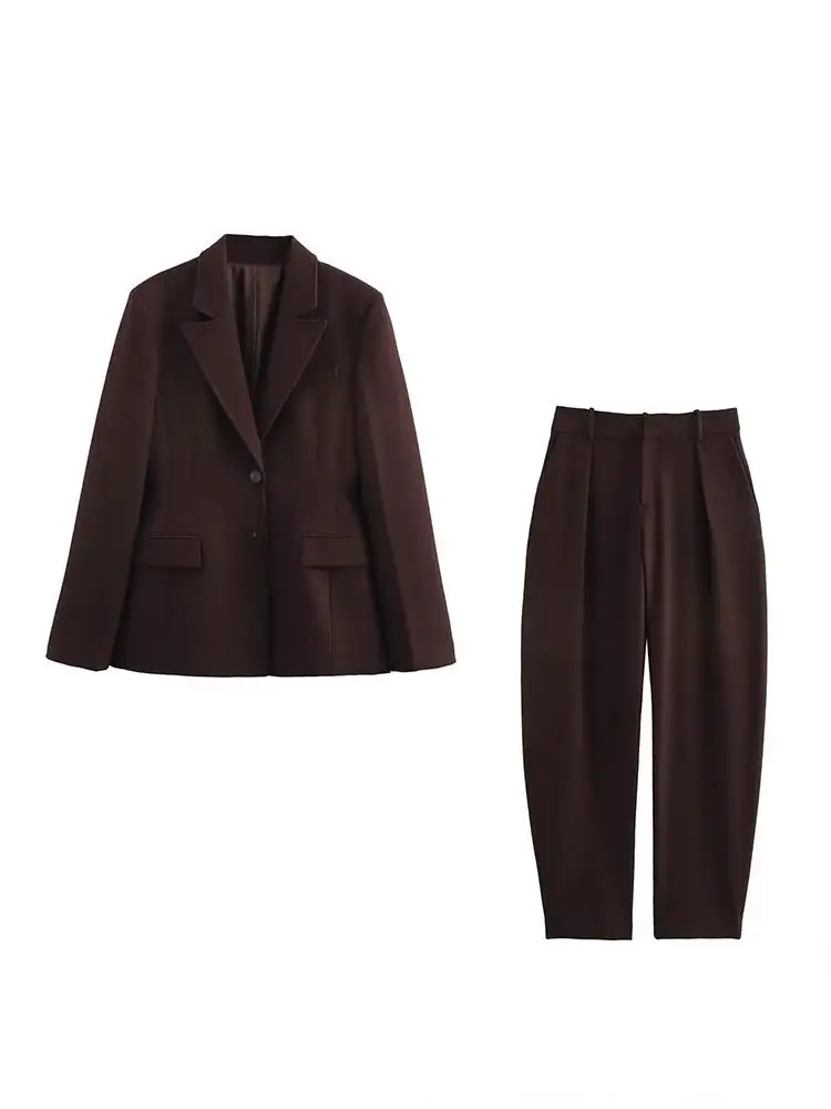 بدلة نسائية أنيقة غير رسمية من KONDALA بجيوب وأزرا...