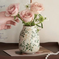 Ice Cracked Ceramic Vase Handmade Vase Bohemian Art Home Decoration Living Room Office Decoration Dried Flower Display Vase 3