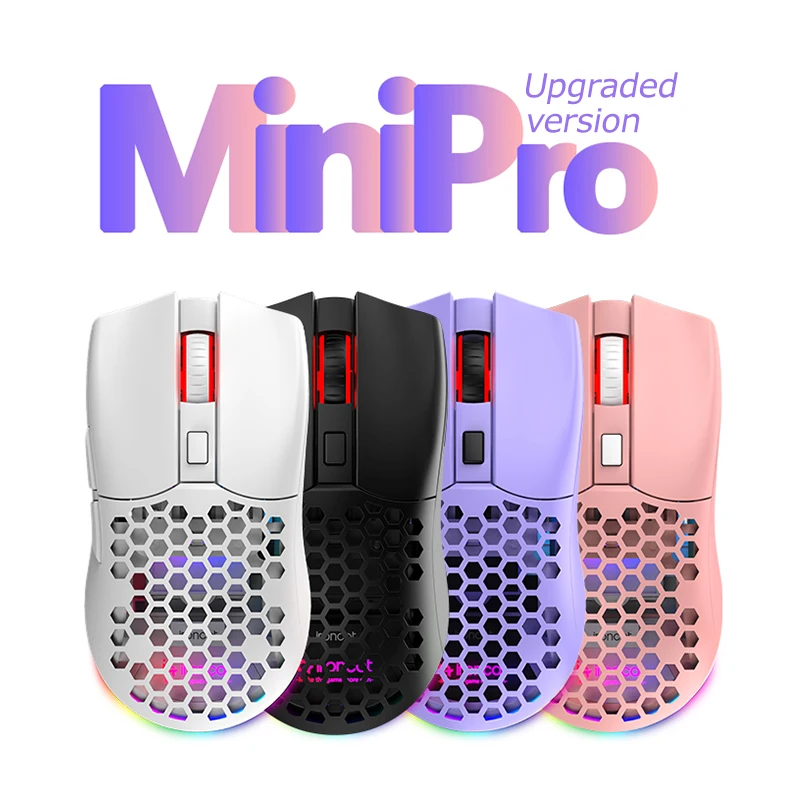 

Ironcat Mini Pro Wireless Mouse Dual Mode 2.4g Paw3395 Rgb Customized Low Delay Light Weight Gaming Mouse Ergonomics 32000dpi