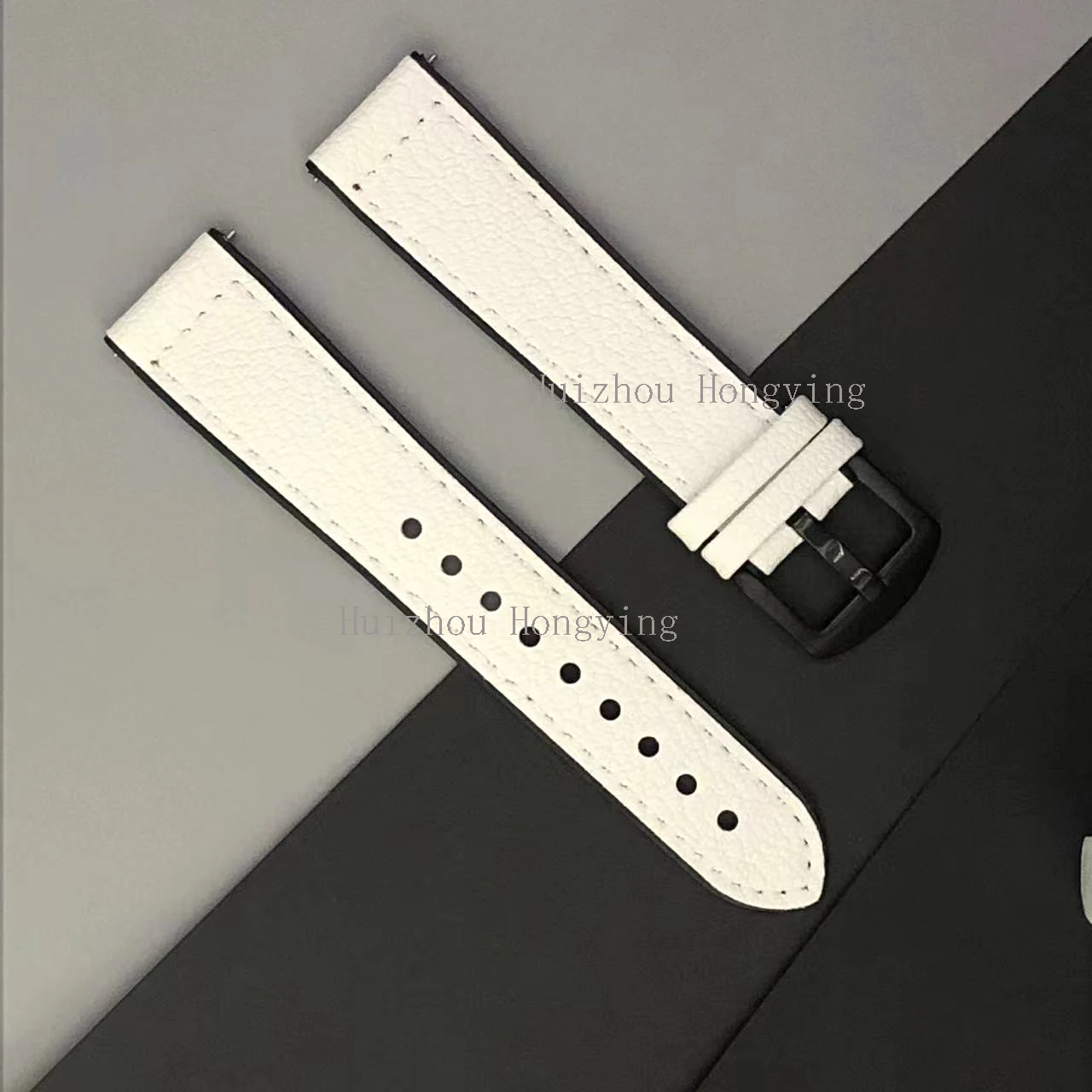 Premium PU Leather Smart Watch Band - 22mm/20mm Adjustable Strap