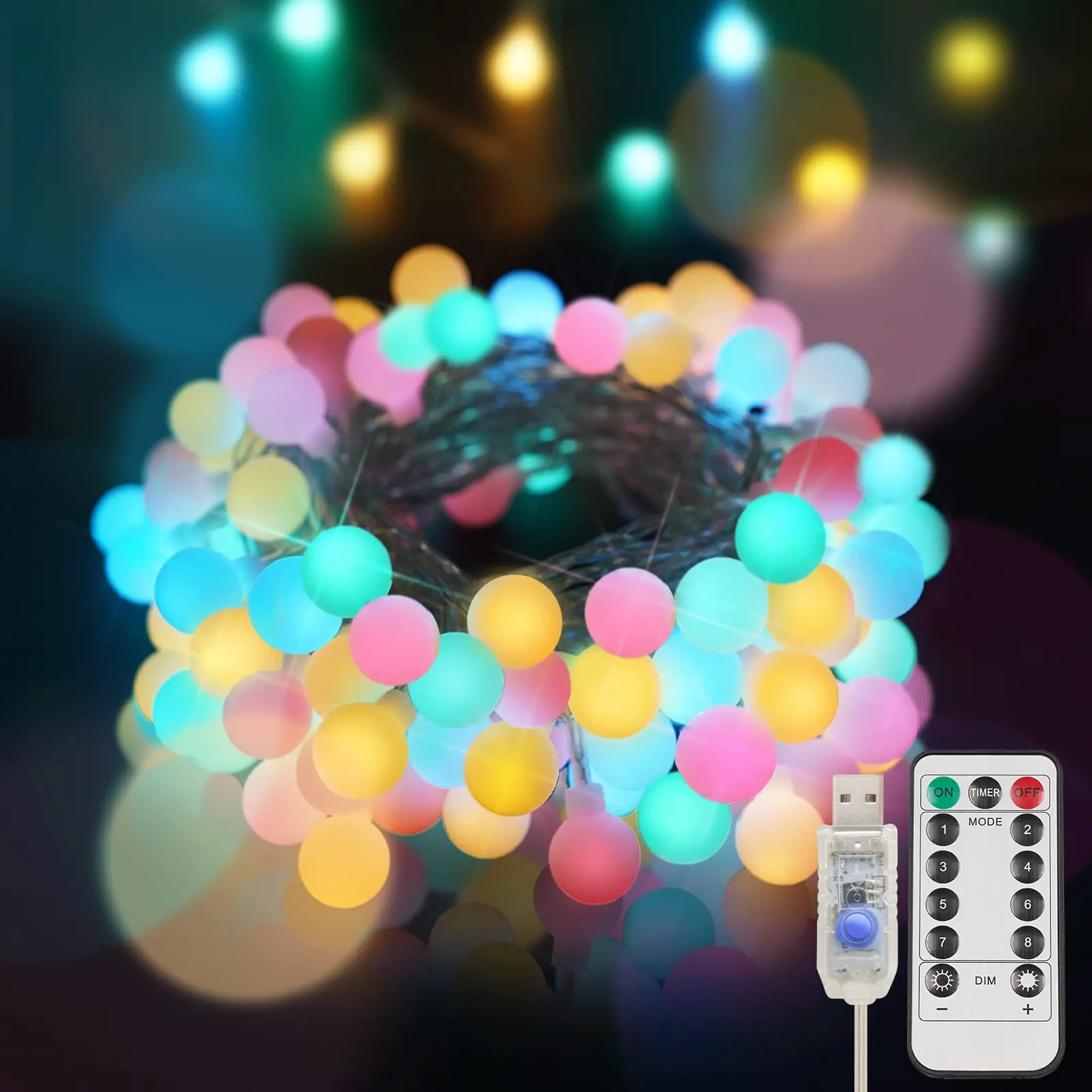 

Globe Festoon Led String Fairy Lights Usb Garland 8 Modes For Home Outdoor Wedding New Year's Christmas Tree Garland Decoration