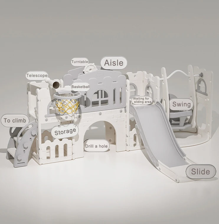 Slide, Multifunctional Indoor Swing Set, Plastic Play Set for Kids Fun, Home Entertainment, Early Learning