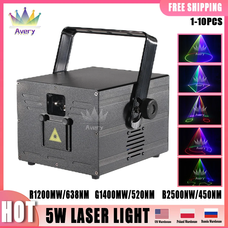 

Полноцветный лазерный проектор 0 Tax 5 Вт RGB, проектор для сцены, искусственная анимация, Лазерная лампа, для клуба, диско, DJ, бара, DMX, для танцев, Рождества