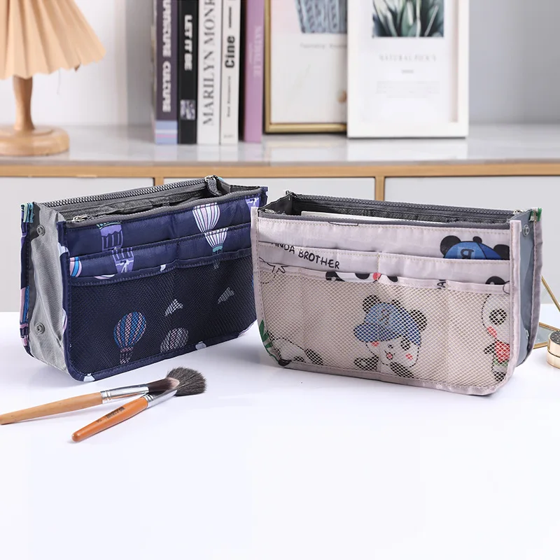 Cosmetic Bag Large Capacity Thicken Nylon Travel Insert Organizer Handbag Purse Makeup travel bags cosmetic box