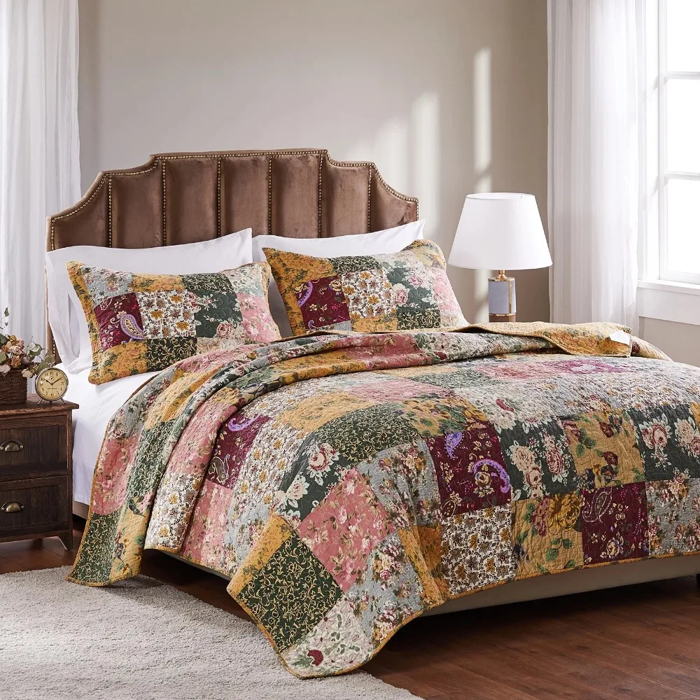 

Duvet cover, retro and unique 100% pure cotton double-sided large duvet and pillowcase set, 2-piece set/twin XL size